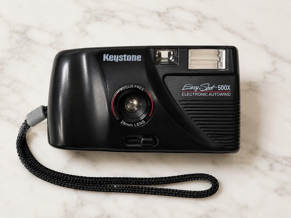 Keystone Easy Shot 500X 35mm Point & Shoot Film Camera Electronic Autowind
